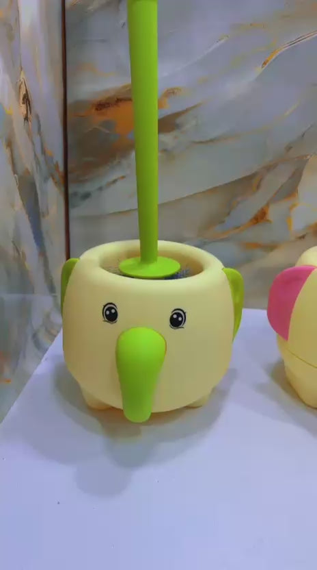 Brosse WC Design Éléphant avec Support – Brosse Toilette Originale et Hygiénique